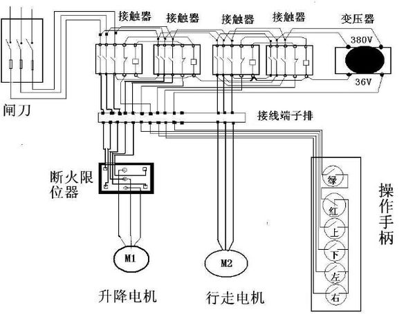 外架电动葫芦接线图